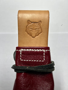 Wolf Cyote leather loot stash Pirate pouch with belt loop Celtic Stamp Free Uk postage