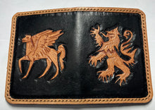Load image into Gallery viewer, Pegasus &amp; Griffin Mythical Leather Card Holder wallet Purse FREE Uk postage