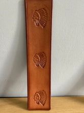 Load image into Gallery viewer, Leather Bookmark Indian Chief Handmade Free UK Postage