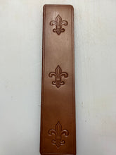 Load image into Gallery viewer, Leather Bookmark Fleur De Lys Handmade Free UK Postage