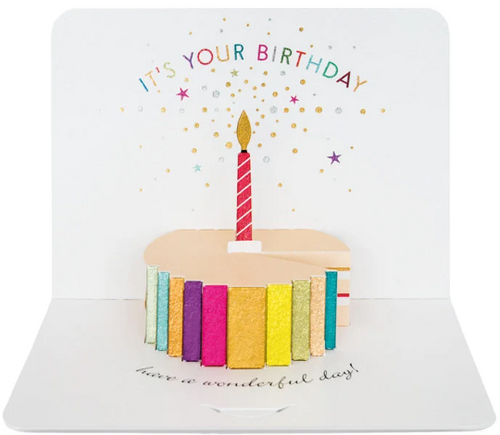 Pop Up Cake & Candle Birthday Greetings Card With Envelope FREE UK Postage