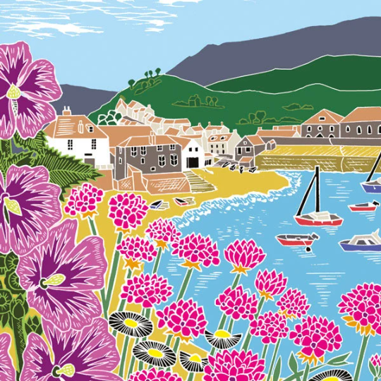 Seaside Harbour Blank Greetings Card & Envelope Nature Trail by Kate Heiss FREE UK POSTAGE