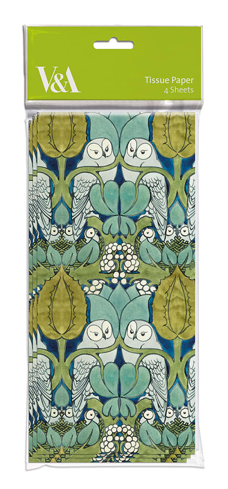 The Owl V & A Tissue Paper 4 Sheets Free UK Postage
