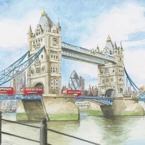London Tower Bridge Blank Greetings Card & Envelope FREE UK POSTAGE