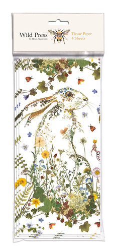 Wildflower Hare Tissue Paper 4 Sheets Free UK Postage